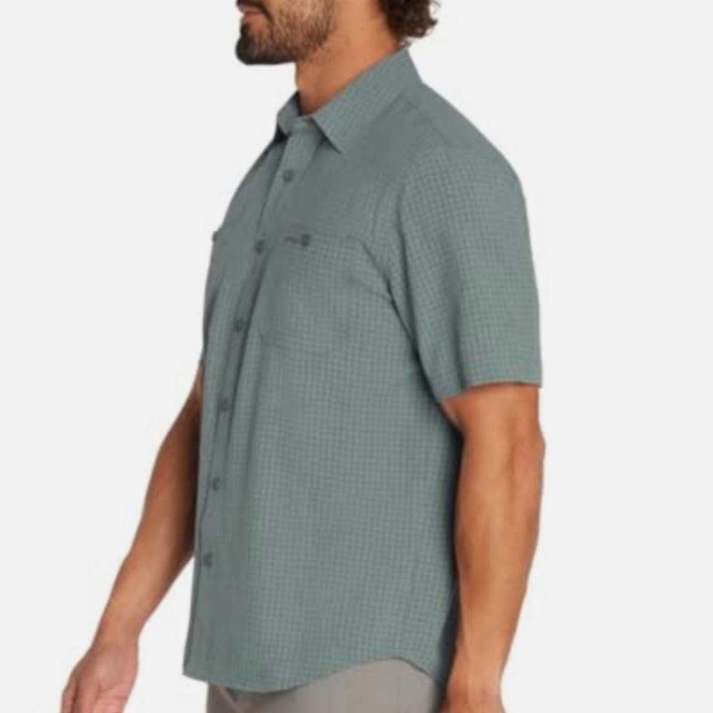 NWT Orvis Men’s UPF 30 Relaxed Fit Quick-Dry Short Sleeve Woven Shirt Green XXL - Picture 4 of 8